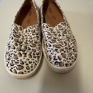 Toms Leopard Print Kids Shoes